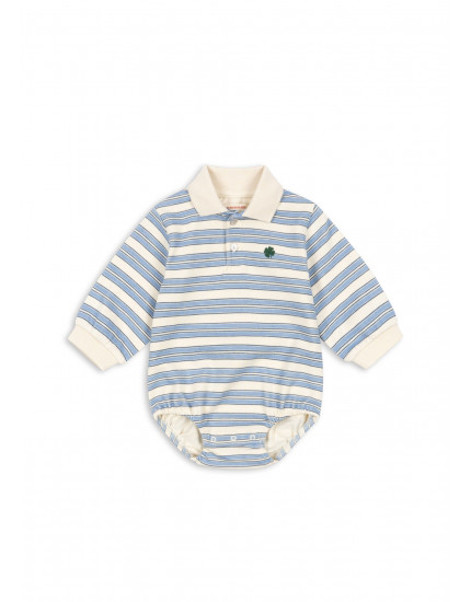 Spotty Romper Stripe Ciel