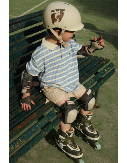 Spotty Polo Stripe Ciel 3