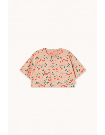 Cherry Trees Crop Tee Wild Rose 12Y