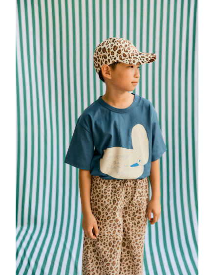 Swan Graphic Tee Light Navy 2