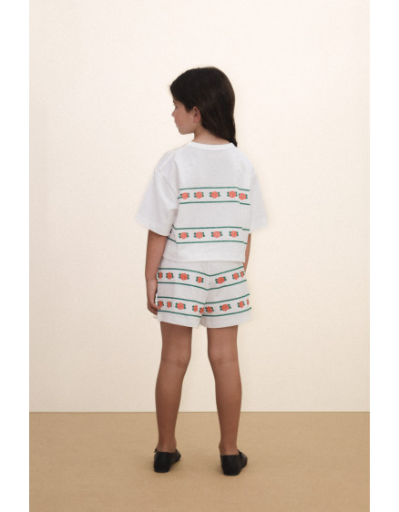 Roses Crop Tee Off-White 2