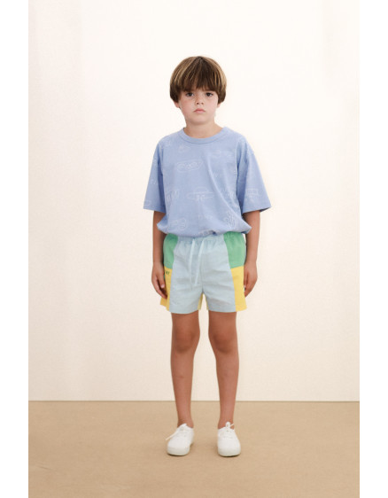 Color Block Woven Shorts Multi 3