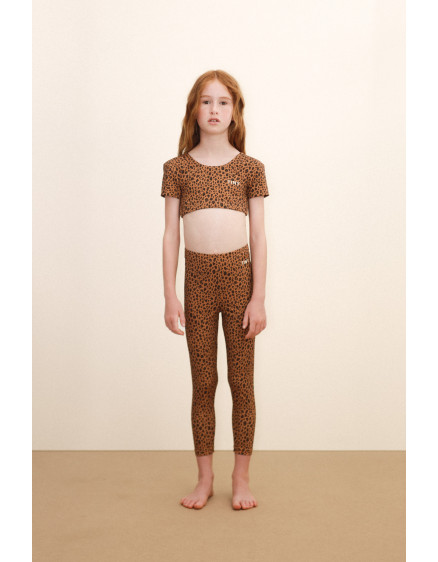 Mini Animal Leggings Light Brown 2