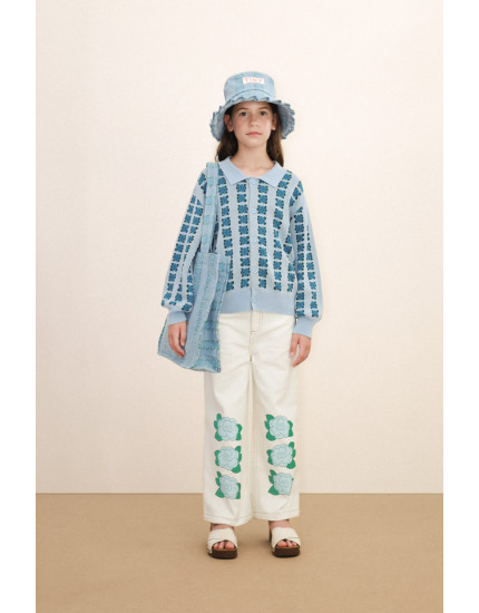 Джинси Blue Flower White