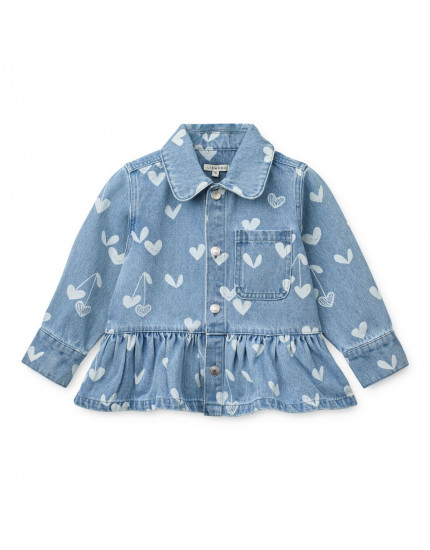 Kenza Printed Denim Overshirt Sweethearts