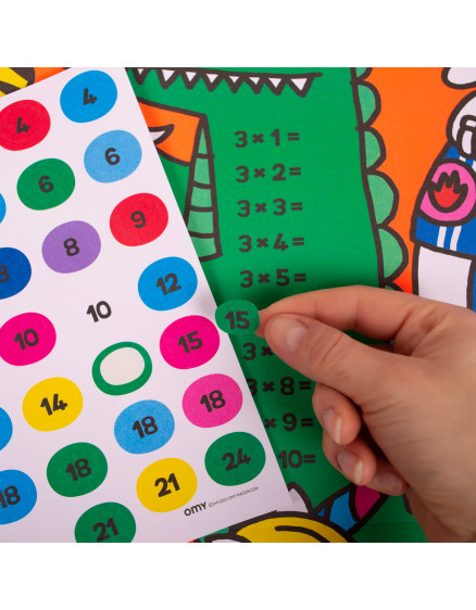 Постер множення + наліпки OMY School 3