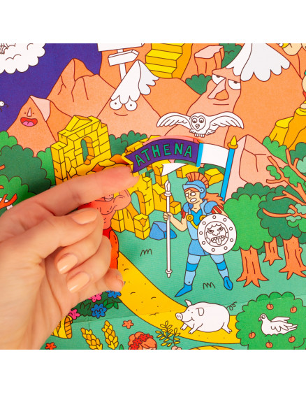 Постер міфологія + наліпки OMY School 3