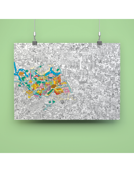 Постер-розмальовка Berlin Giant 3