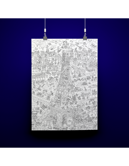 Постер-розмальовка Eiffel Tower Giant 5