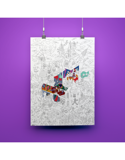 Постер-розмальовка з наліпками Vampire Giant 6