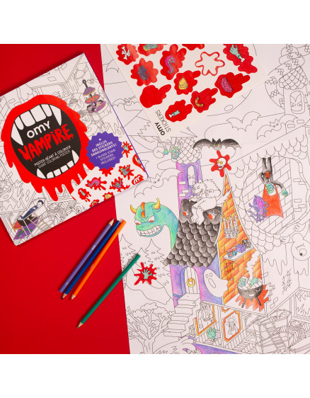 Постер-розмальовка з наліпками Vampire Giant 4