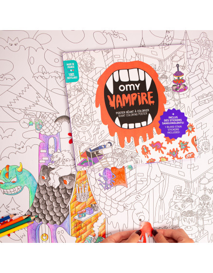 Постер-розмальовка з наліпками Vampire Giant 3