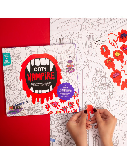 Постер-розмальовка з наліпками Vampire Giant 2