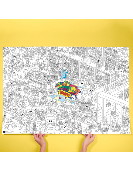 Постер-розмальовка Super Market Giant 4