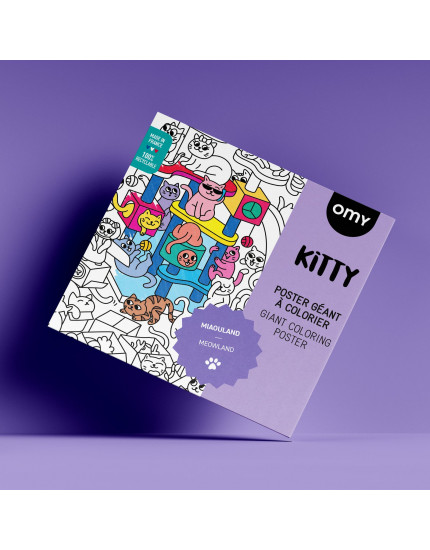 Постер-розмальовка Kitty Giant