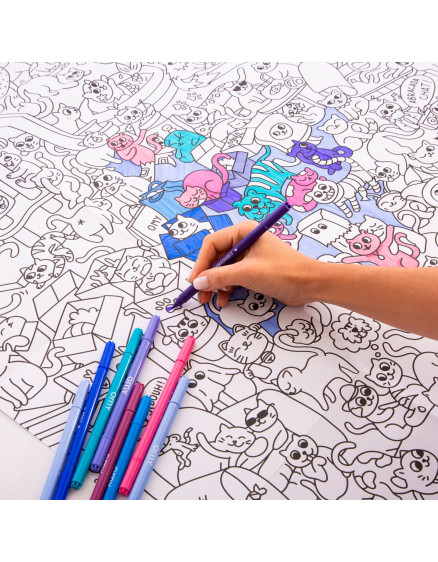 Постер-розмальовка Kitty Giant 3