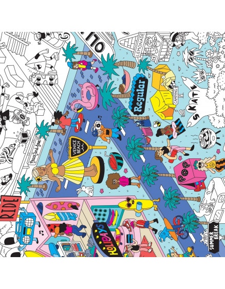 Постер-розмальовка Surf & skate Giant 3