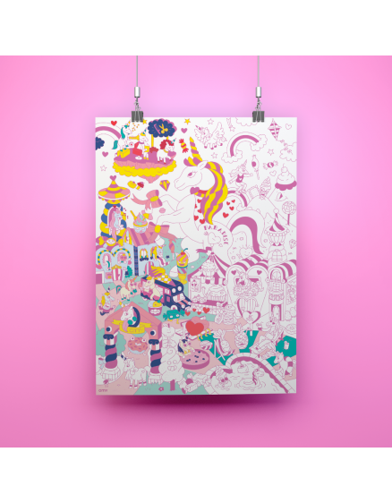 Постер-розмальовка Lily Giant 4