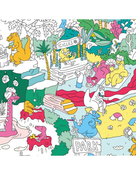 Постер-розмальовка Dinos Giant 4