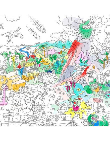 Постер-розмальовка Dinos Giant 3