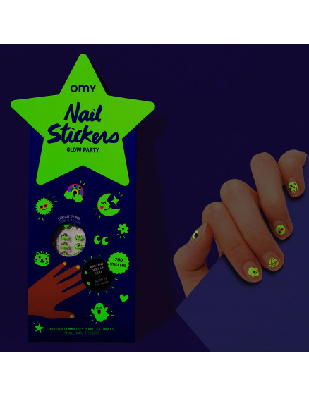 Наліпки на нігті Glow Party 4