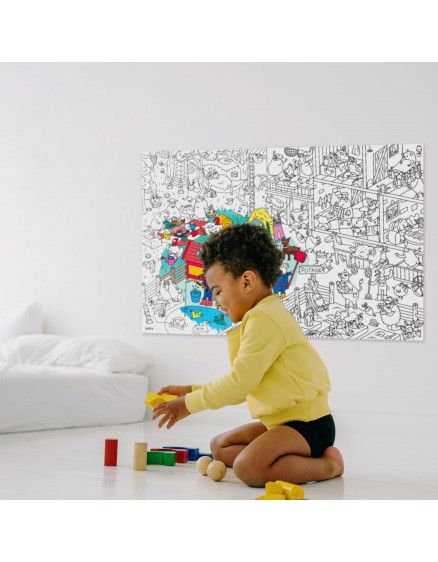 Постер-розмальовка Crazy Farm Giant 4