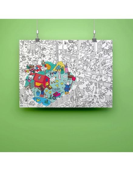 Постер-розмальовка Crazy Farm Giant 3