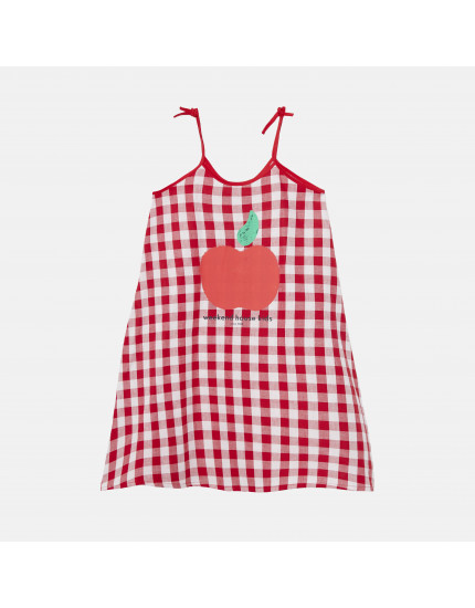 Apple Dress Red and White