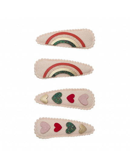 4 х Заколки Heartbeam Mabel Cream