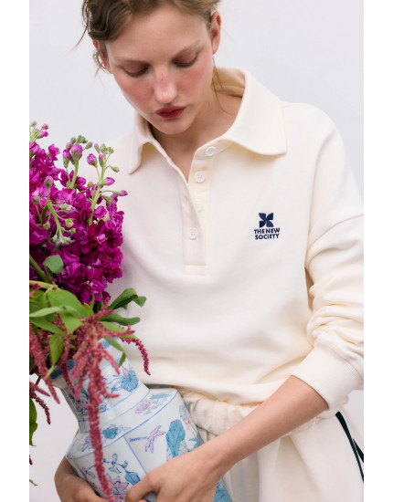 Жіночий світшот-поло TNS Ecru