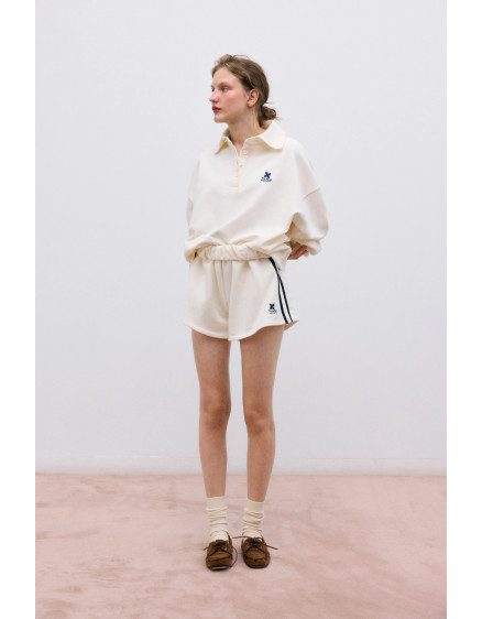 TNS Logo Woman Polo Ecru 4