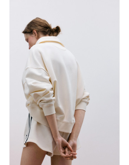 TNS Logo Woman Polo Ecru 3