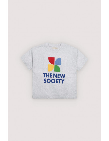 TNS Logo T-Shirt Light Grey Melange 3