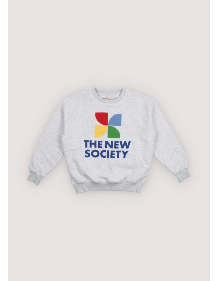 TNS Logo Sweatshirt Light Grey Melange 3