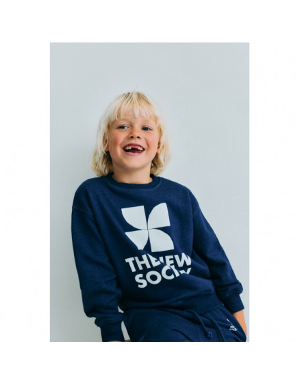 TNS Logo Sweatshirt Indigo Denim 4