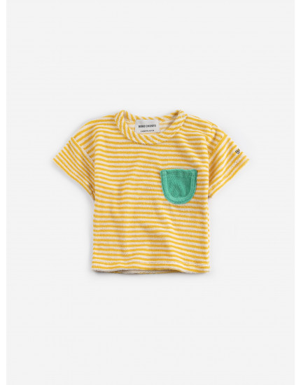 Yellow Stripes Terry Cloth Tshirt 6M