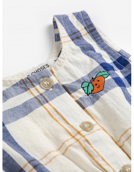 Fun Tartan Woven Romper White 3