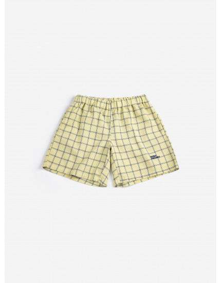Spicy Window Pane Bermuda Shorts Yellow 12-13Y