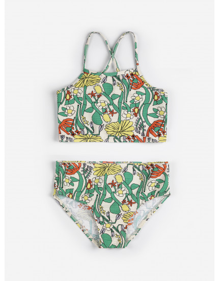 Color Herbalist All Over Bikini Off White