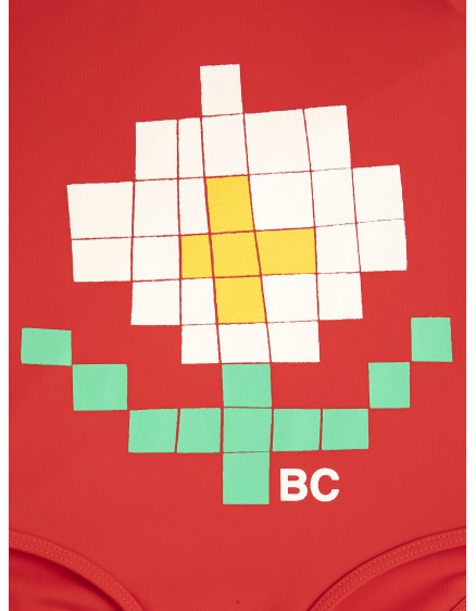 Pixel Daisy Swimsuit Red 4