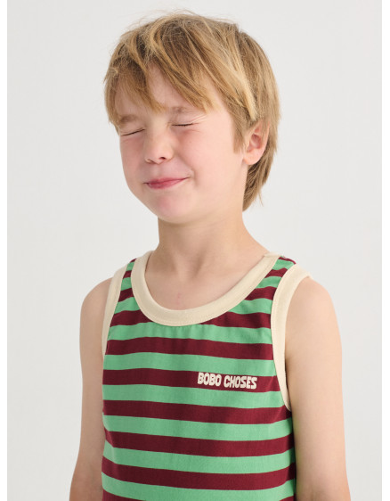 Bobo Choses Striped Tank Top Green 2