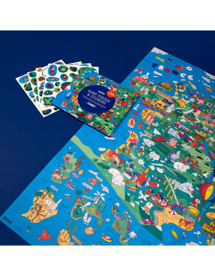 Постер-розмальовка з наліпками France Giant 2