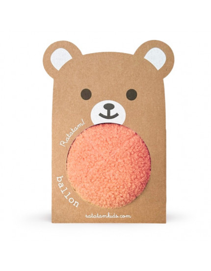12cm Teddy Bear Ball – Peach Pink One Size