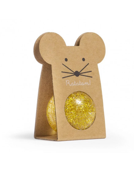 Glitter Mouse Bouncing Ball – Gold 3