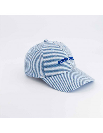 Super Cool Blue Striped Cap Child 6