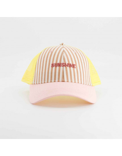 Sunshine Striped Trucker Cap Adult One Size