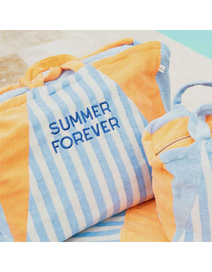 Large Summer Forever Tote Bag Blue Terry 3