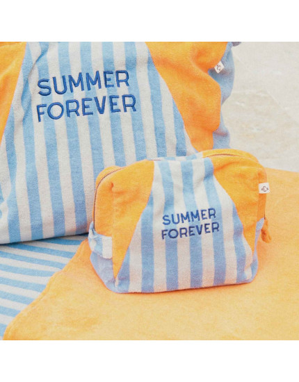 Summer Forever Blue Terry Cloth Toiletry Bag One Size