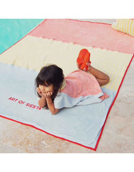 Large Summer Forever Towel - Pink Terry Cloth One Size