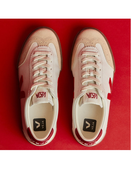 Volley Leather White Pekin Bark Sneakers 5